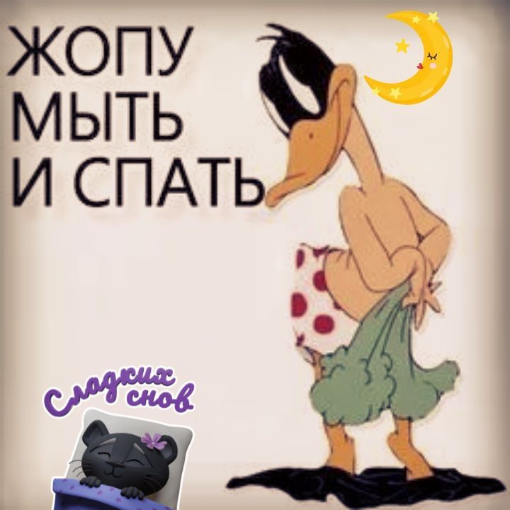 ЖОПУ МЫТЬ И СПАТЬ. Сладких снов.