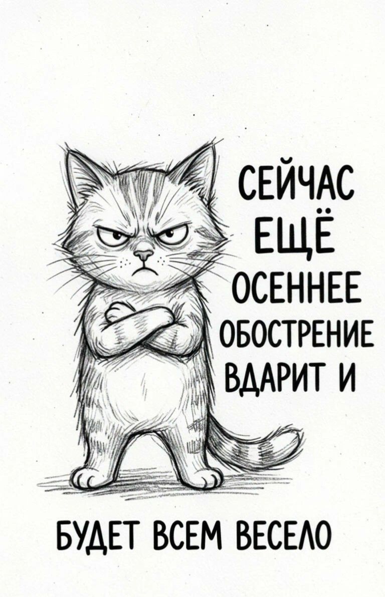 СЕЙЧАС ЕЩЁ ОСЕННЕЕ ОБОСТРЕНИЕ ВДАРИТ И БУДЕТ ВСЕМ ВЕСЕЛО
