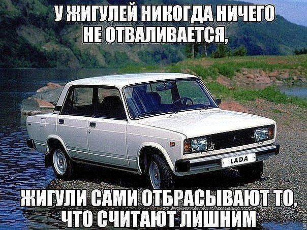У ЖИГУЛЕЙ НИКОГДА НИЧЕГО НЕ ОТВАЛИВАЕТСЯ, ЖИГУЛИ САМИ ОТБРАСЫВАЮТ ТО, ЧТО СЧИТАЮТ ЛИШНИМ