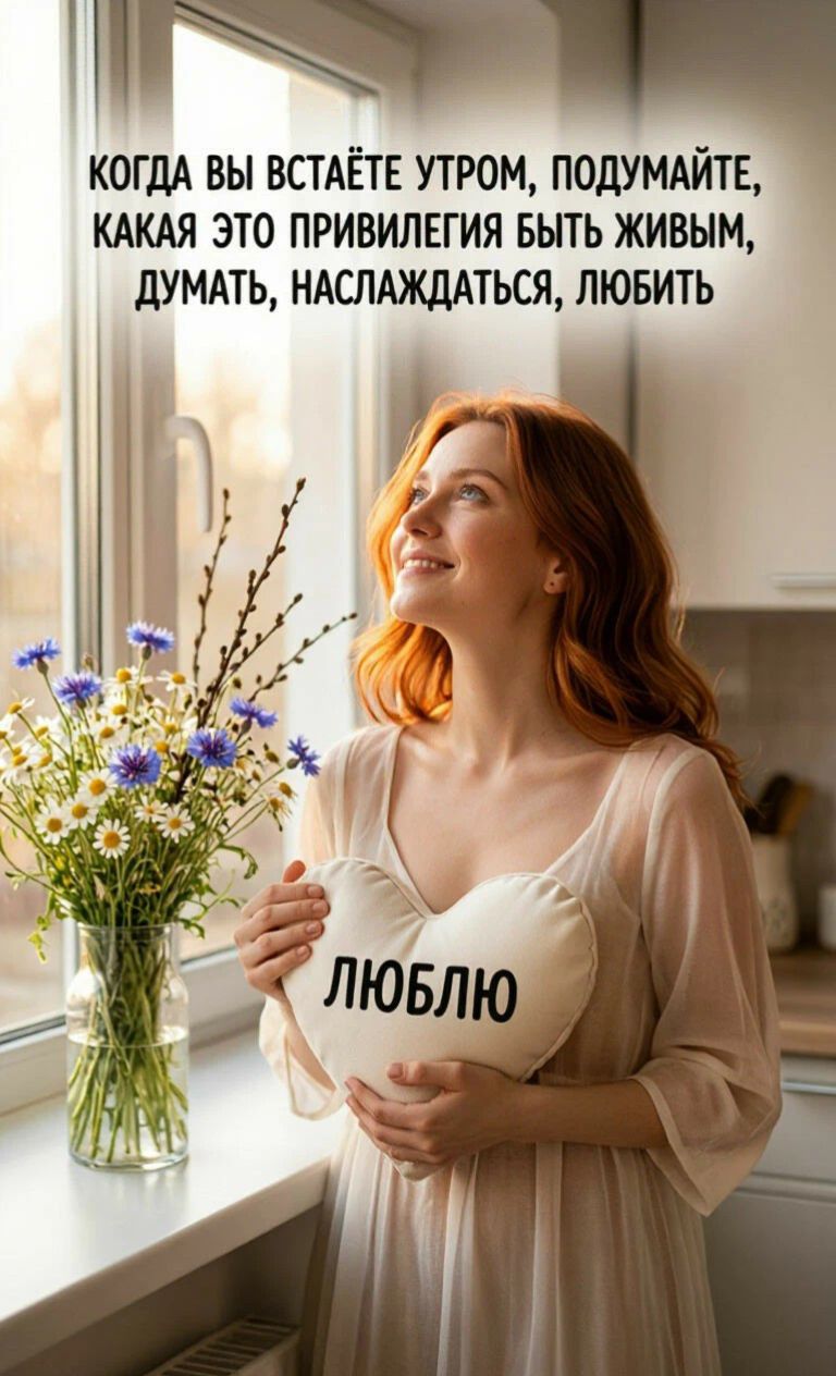 КОГДА ВЫ ВСТАЁТЕ УТРОМ, ПОДУМАЙТЕ, КАКАЯ ЭТО ПРИВИЛЕГИЯ БЫТЬ ЖИВЫМ, ДУМАТЬ, НАСЛАЖДАТЬСЯ, ЛЮБИТЬ ЛЮБЛЮ