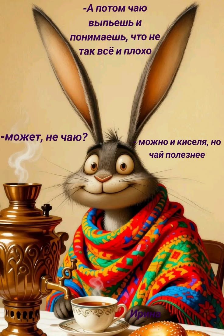 -А потом чаю выпьешь и понимаешь, что не так всё и плохо
-может, не чаю?
можно и киселя, но чай полезнее
