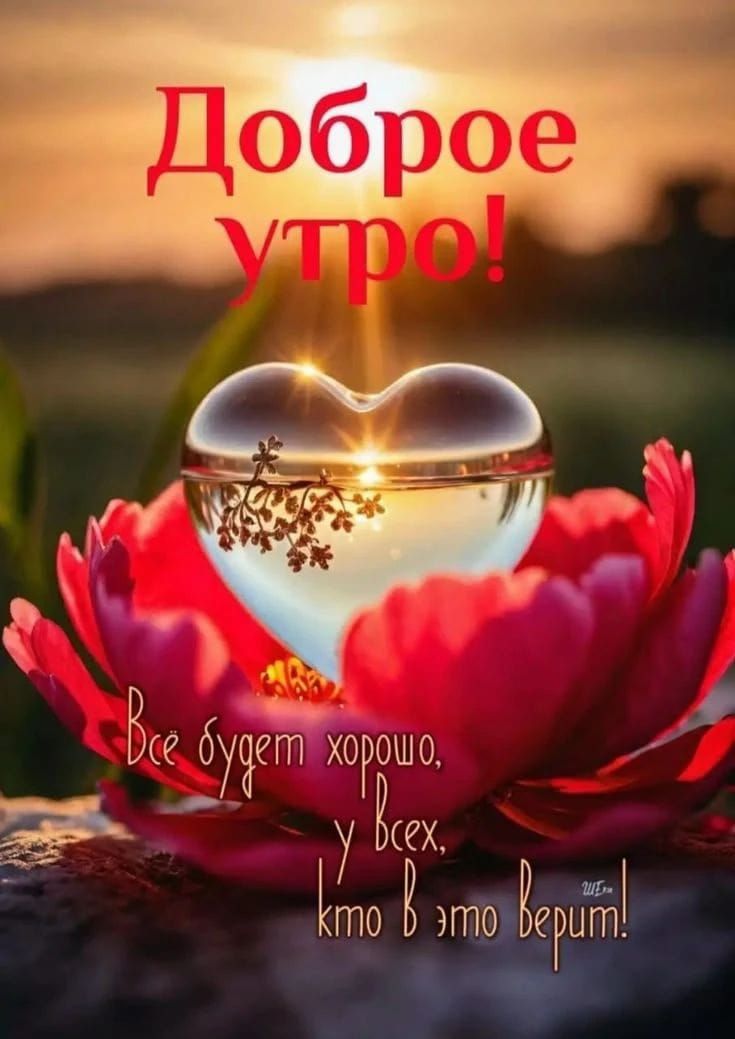 Доброе утро! Все будет хорошо, у всех, кто в это верит!
