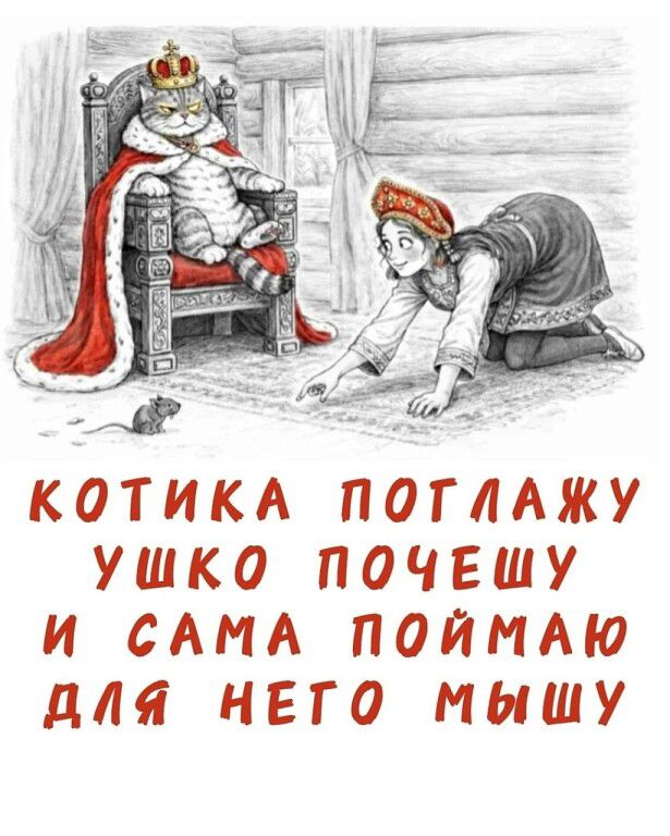 КОТИКА ПОТЛАЖУ УШКО ПОЧЕШУ И САМА ПОЙМАЮ ДЛЯ НЕГО МЫШУ