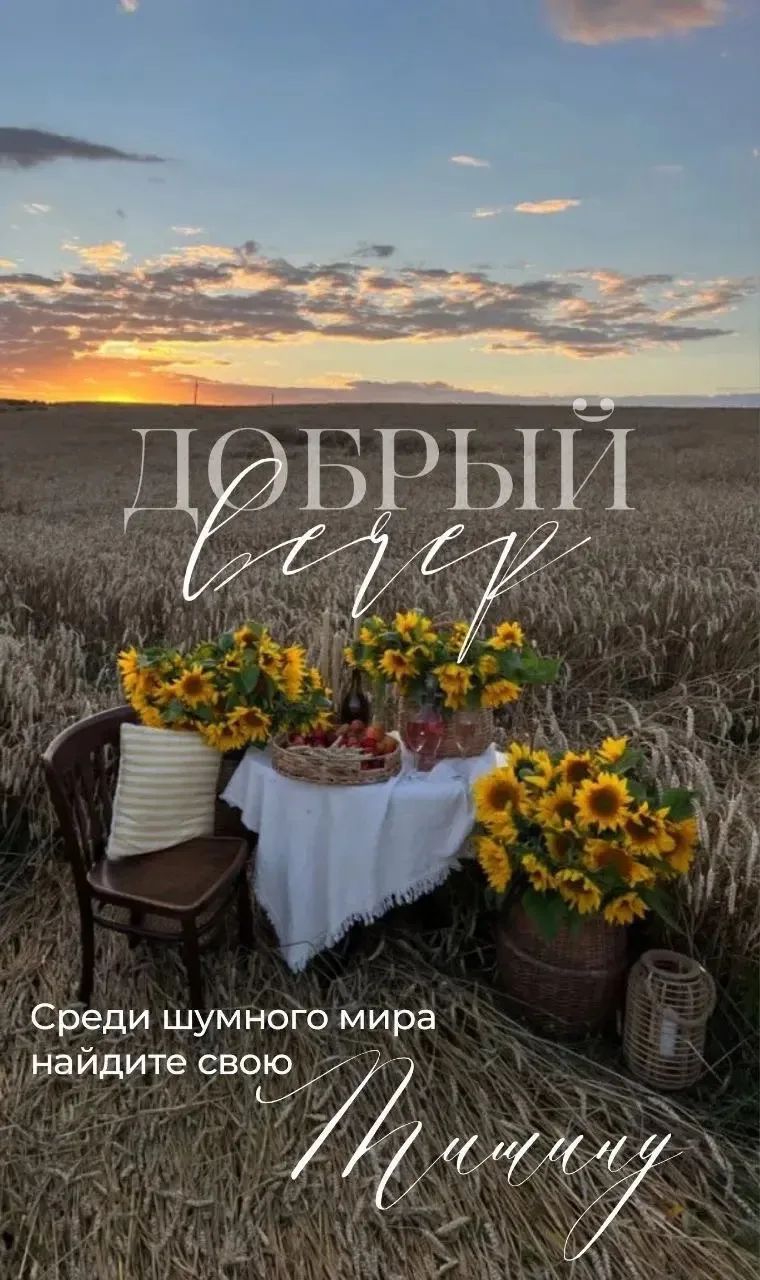 Добрый вечер. Среди шумного мира найдите свою тишину.