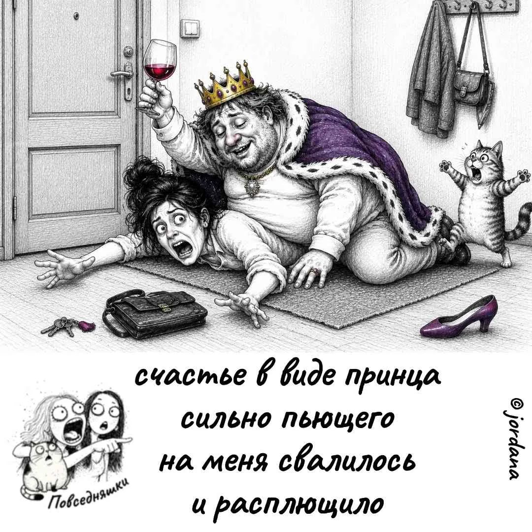 счастье в виде принца сильно пьющего на меня свалилось и расплющило
