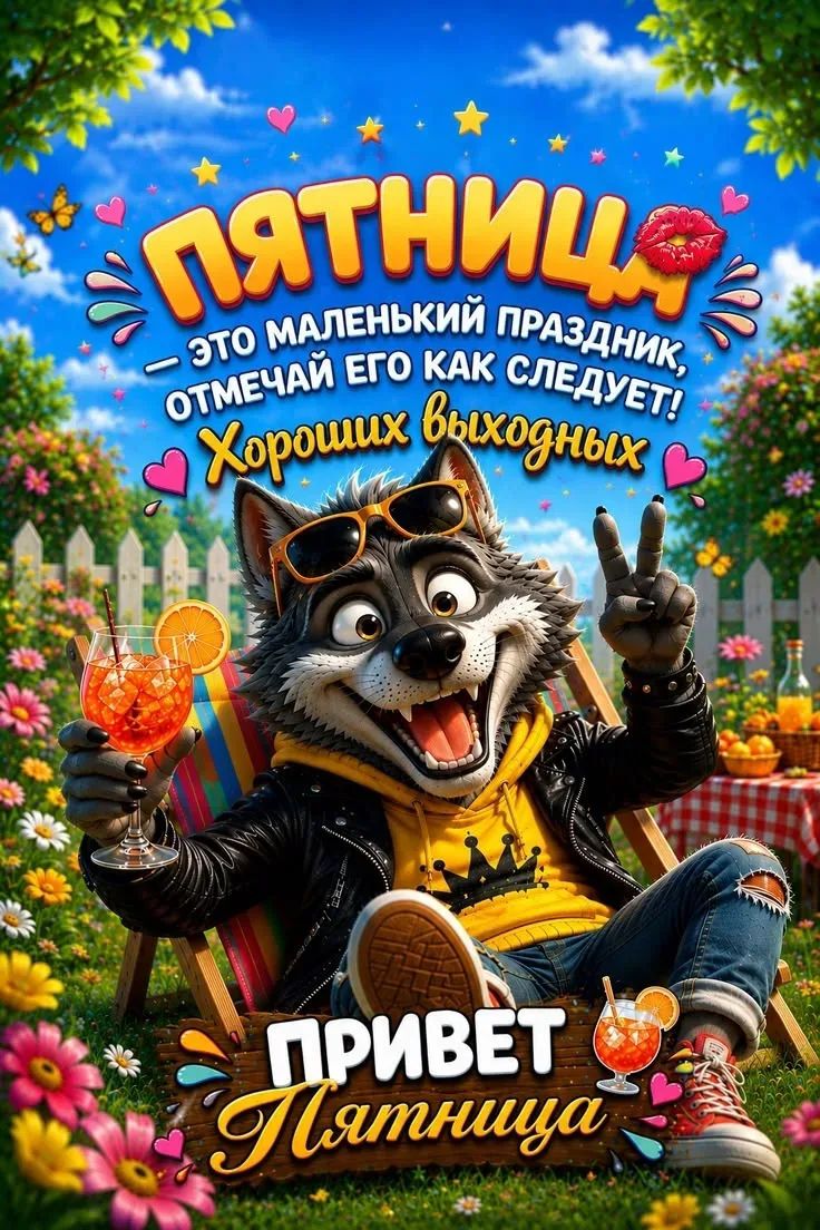 ПЯТНИЦА — это маленький праздник, отмечай его как следует! Хороших выходных! ПРИВЕТ Пятница