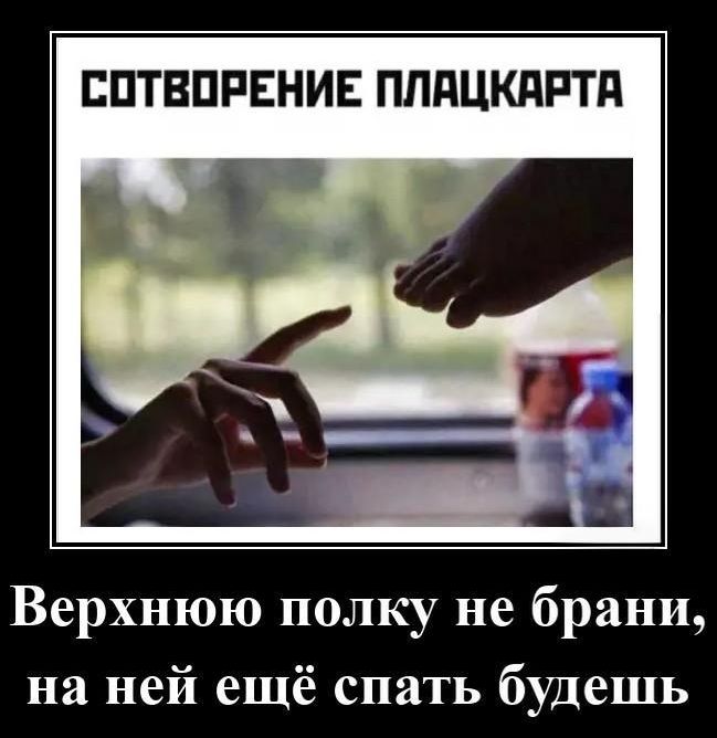 СОТВОРЕНИЕ ПЛАЦКАРТА. Верхнюю полку не брани, на ней ещё спать будешь