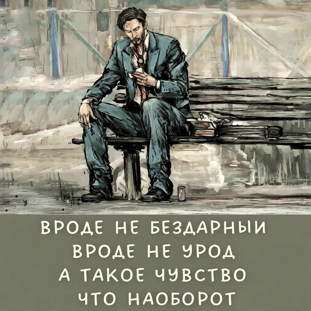 ВРОДЕ НЕ БЕЗДАРНЫЙ ВРОДЕ НЕ УРОД А ТАКОЕ ЧУВСТВО ЧТО НАОБОРОТ