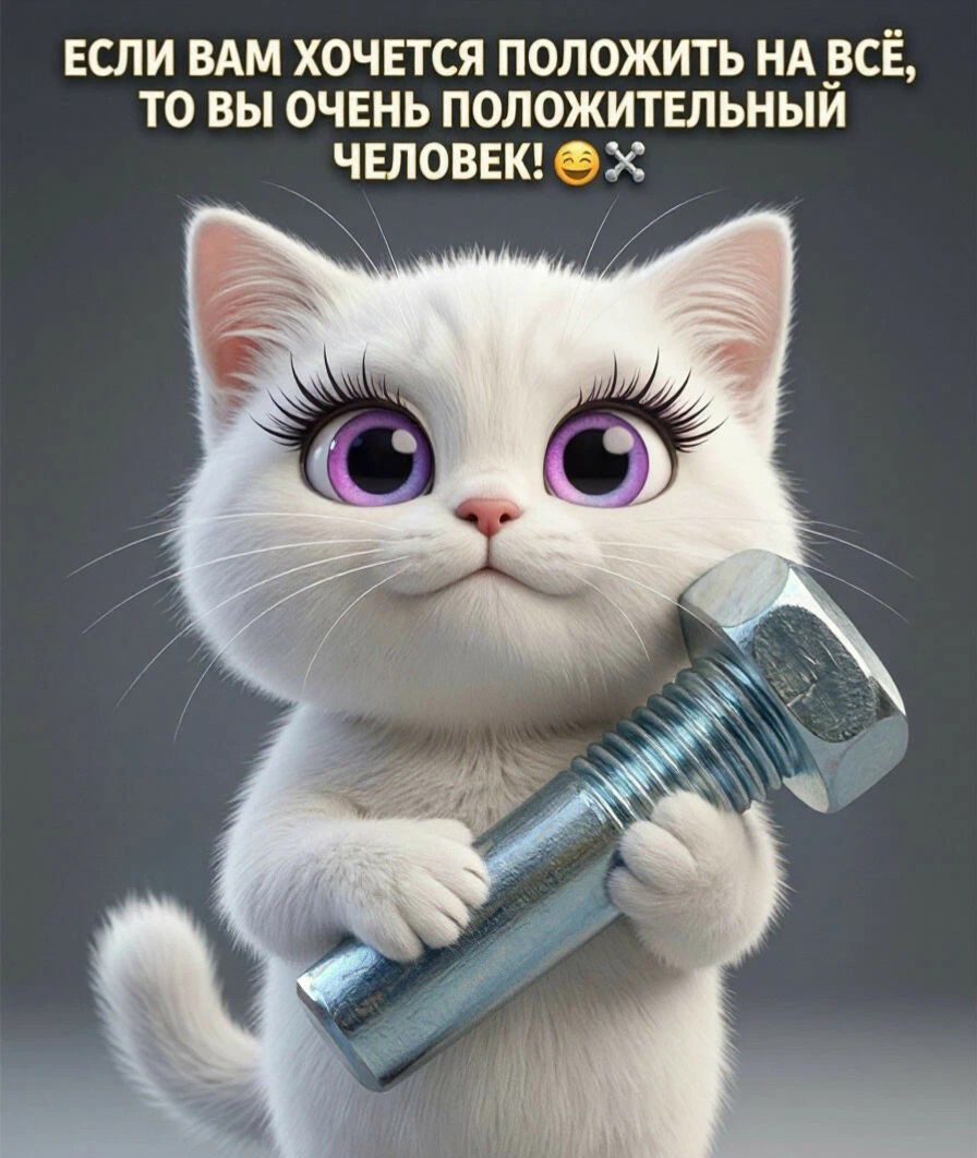 ЕСЛИ ВАМ ХОЧЕТСЯ ПОЛОЖИТЬ НА ВСЁ, ТО ВЫ ОЧЕНЬ ПОЛОЖИТЕЛЬНЫЙ ЧЕЛОВЕК! 😉🛠️