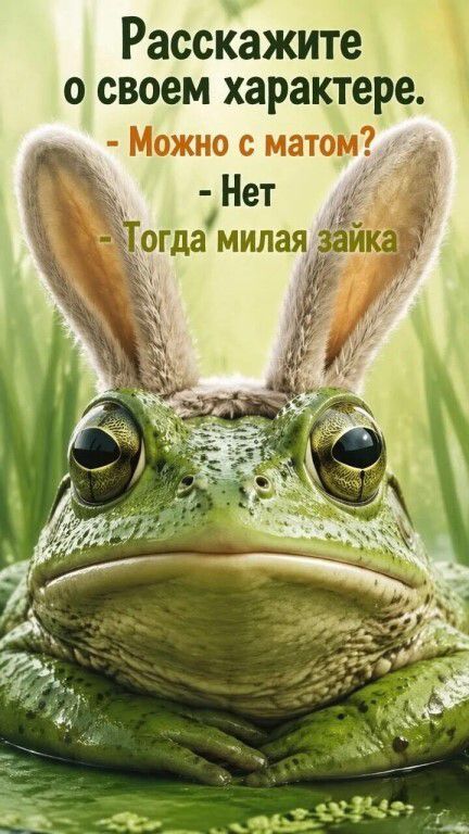 Расскажите о своем характере. - Можно с матом? - Нет - Тогда милая зайка