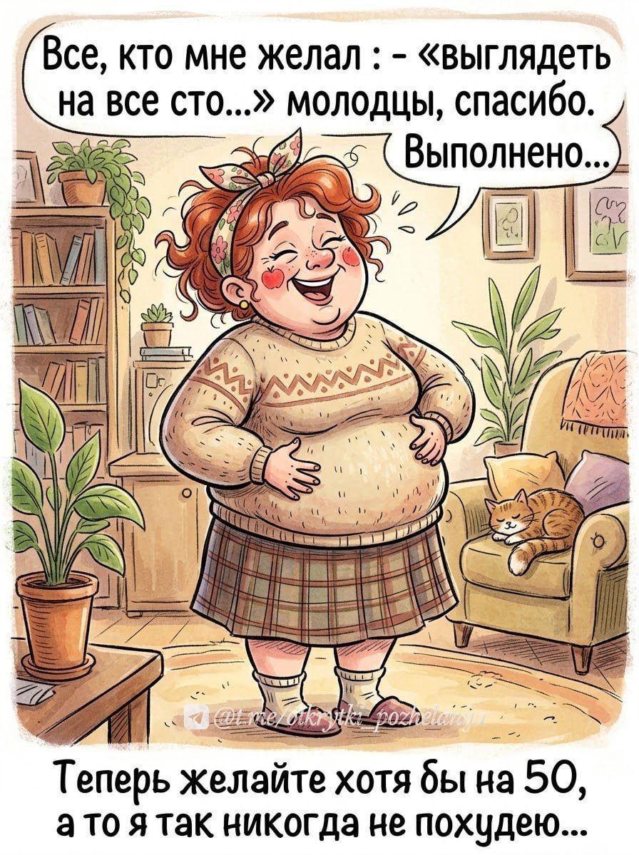 Все, кто мне желал: - «выглядеть на все сто...» молодцы, спасибо. Выполнено... Теперь желайте хотя бы на 50, а то я так никогда не похудею...