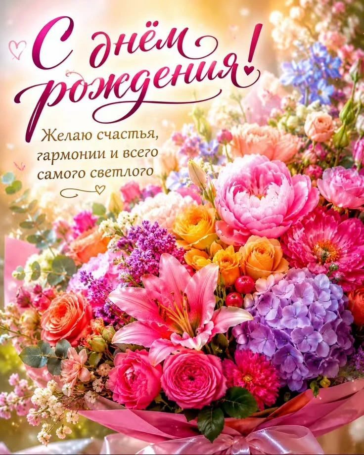 С днём рождения! Желаю счастья, гармонии и всего самого светлого