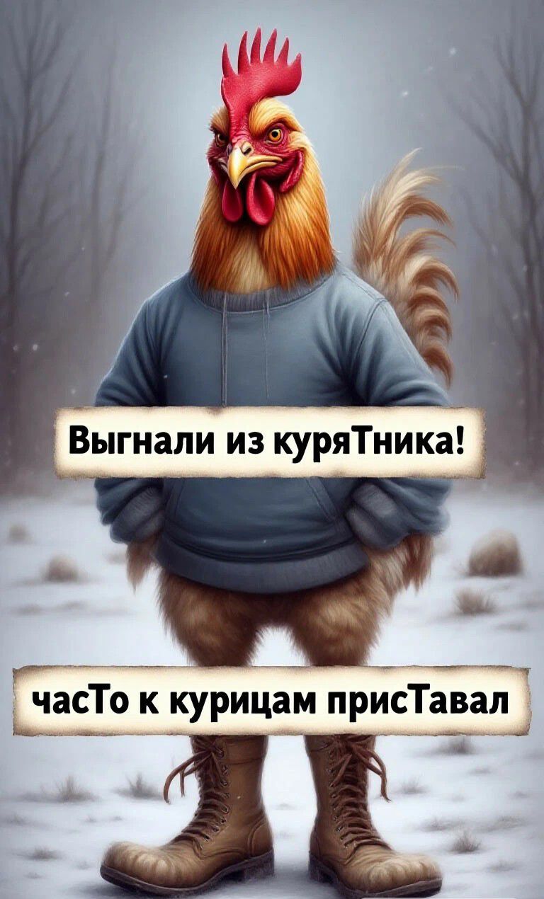 Выгнали из курятника! часто к курицам приставал