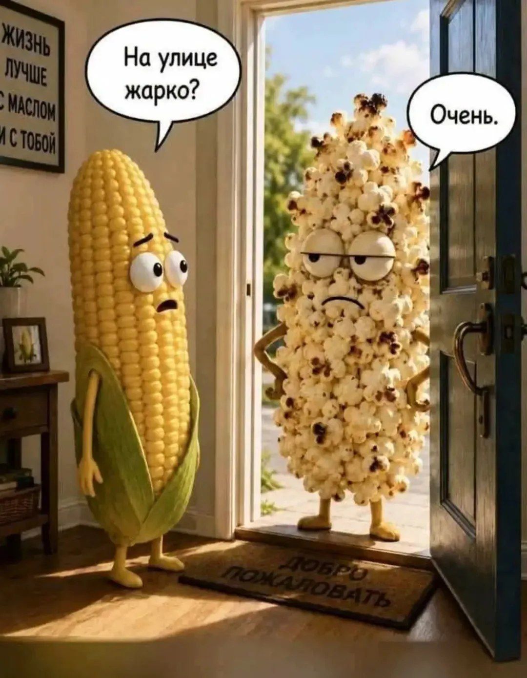 На улице жарко? Очень. ЖИЗНЬ ЛУЧШЕ С МАСЛОМ И С ТОБОЙ. ДОБРО ПОЖАЛОВАТЬ