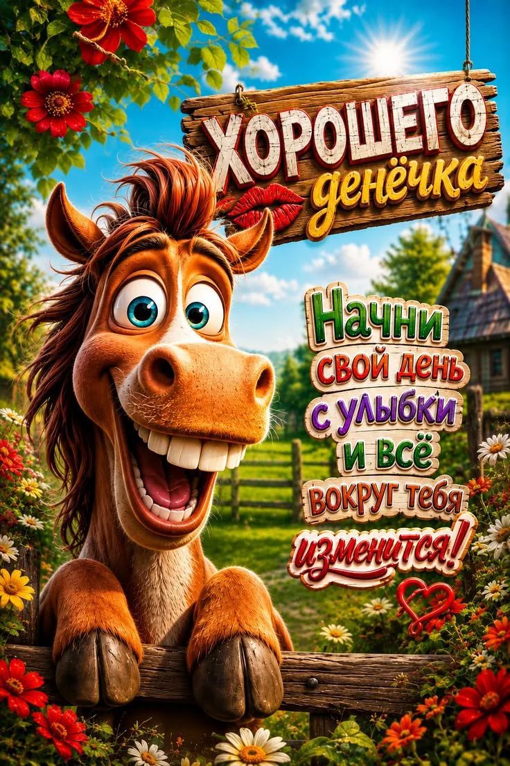 ХОРОШЕГО денёчка. Начни свой день с улыбки и всё вокруг тебя изменится!