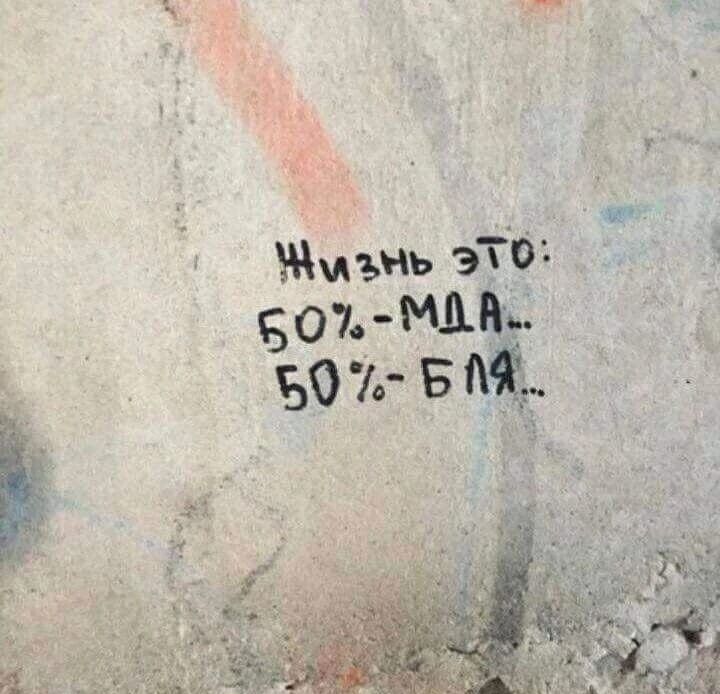 Жизнь это: 50% - МДА... 50% - БЛЯ...