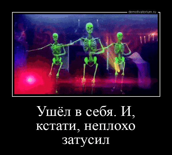 demotivatorium.ru Ушёл в себя. И, кстати, неплохо затусил