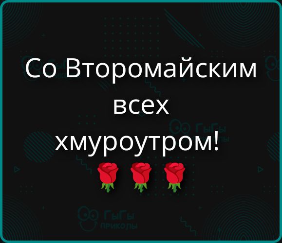 Со Второмайским всех хмуроутром!
