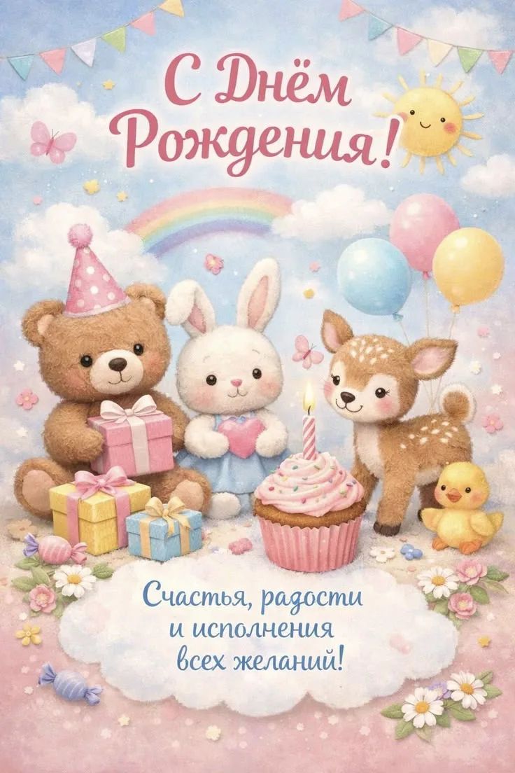 С Днём Рождения! Счастья, радости и исполнения всех желаний!