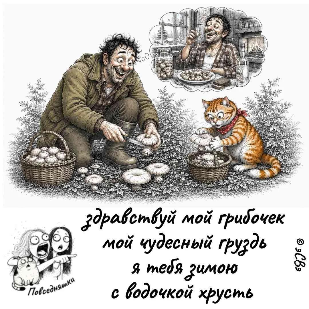 здравствуй мой грибочек мой чудесный груздь я тебя зимою с водочкой хрусть