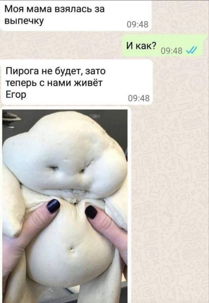 Моя мама взялась за выпечку. И как? Пирога не будет, зато теперь с нами живёт Егор