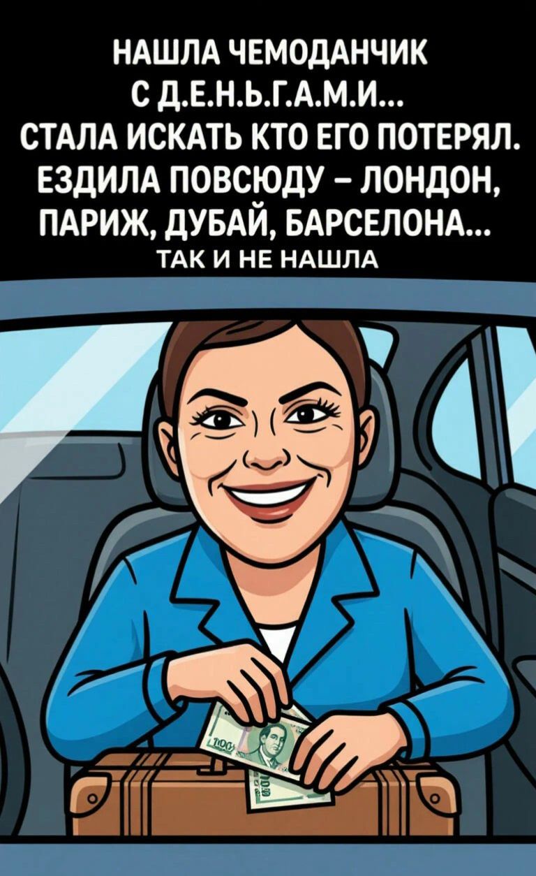 НАШЛА ЧЕМОДАНЧИК С Д.Е.Н.Ь.Г.А.М.И... СТАЛА ИСКАТЬ КТО ЕГО ПОТЕРЯЛ. ЕЗДИЛА ПОВСЮДУ – ЛОНДОН, ПАРИЖ, ДУБАЙ, БАРСЕЛОНА... ТАК И НЕ НАШЛА