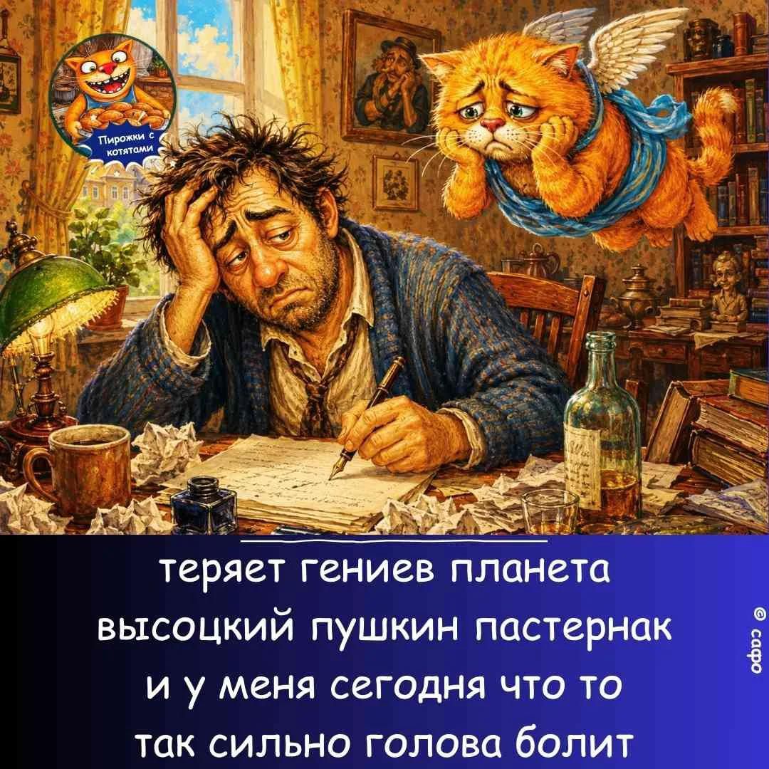теряет гениев планета высоцкий пушкин пастернак и у меня сегодня что то так сильно голова болит