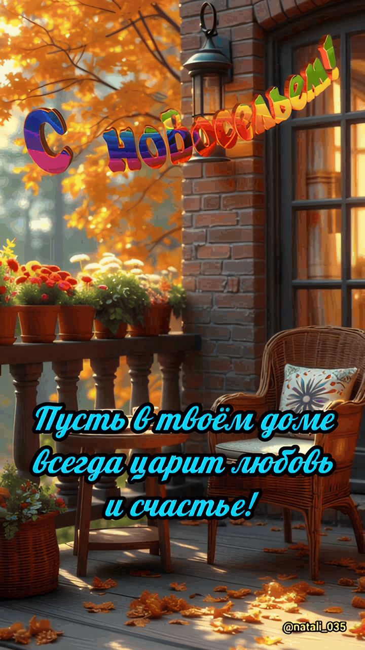 С новосельем! Пусть в твоём доме всегда царит любовь и счастье!