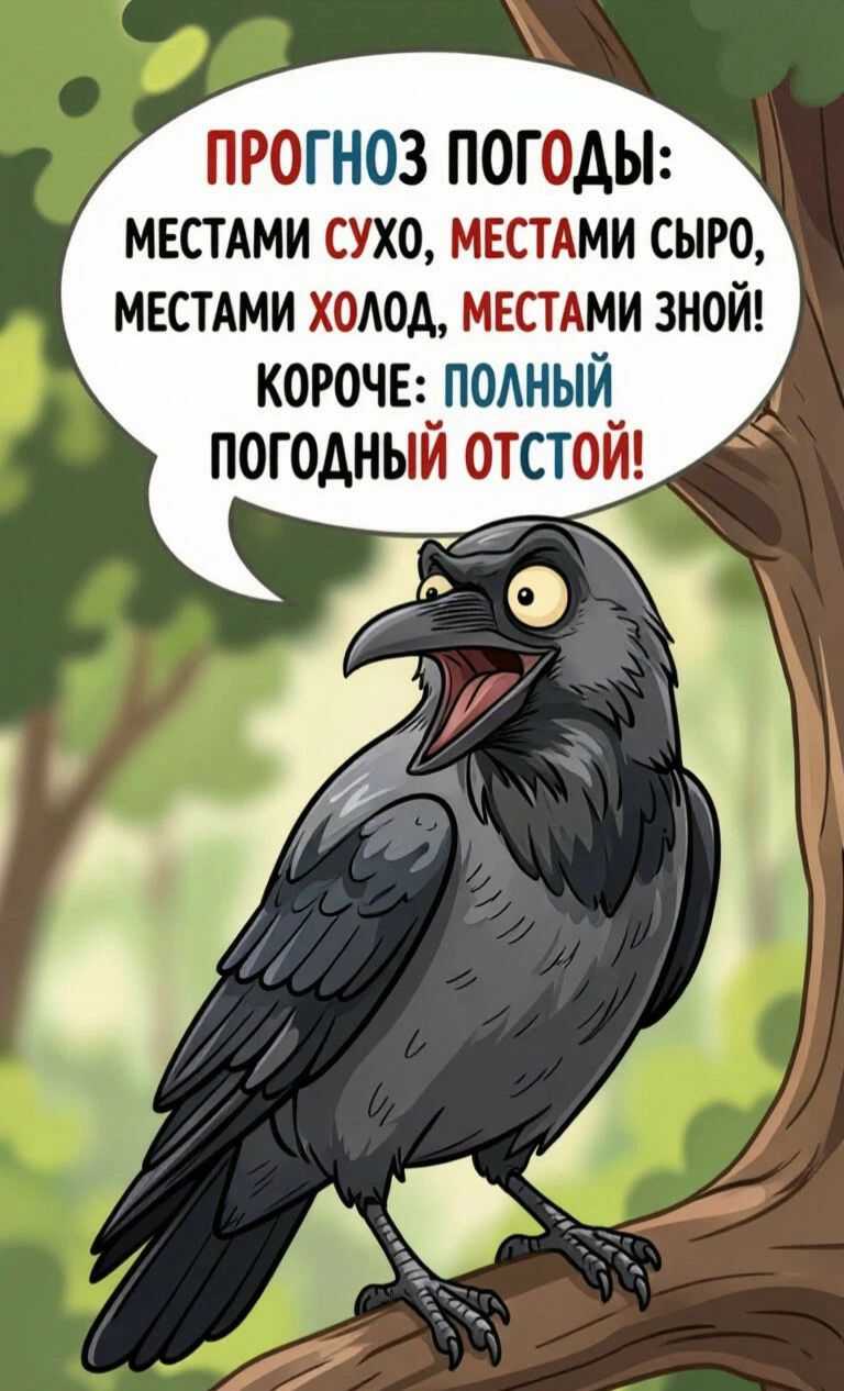 ПРОГНОЗ ПОГОДЫ: МЕСТАМИ СУХО, МЕСТАМИ СЫРО, МЕСТАМИ ХОЛОД, МЕСТАМИ ЗНОЙ! КОРОЧЕ: ПОЛНЫЙ ПОГОДНЫЙ ОТСТОЙ!