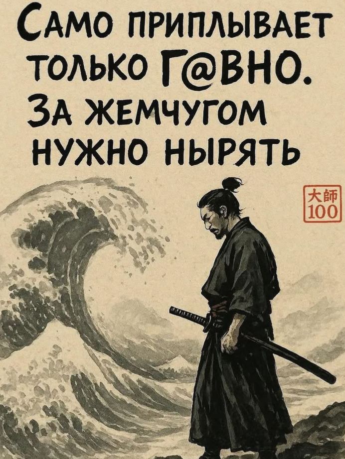 САМО ПРИПЛЫВАЕТ ТОЛЬКО Г@ВНО. ЗА ЖЕМЧУГОМ НУЖНО НЫРЯТЬ