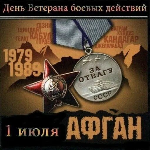 День Ветерана боевых действий 1979 1989 1 июля АФГАН ГАЗНИ ШИНДАНТ ГЕРАТ КАБУЛ ГОРДЕЗ БАГРАМ КУНДУЗ КАНДАГАР ДЖЕЛАЛАБАД ЗА ОТВАГУ СССР