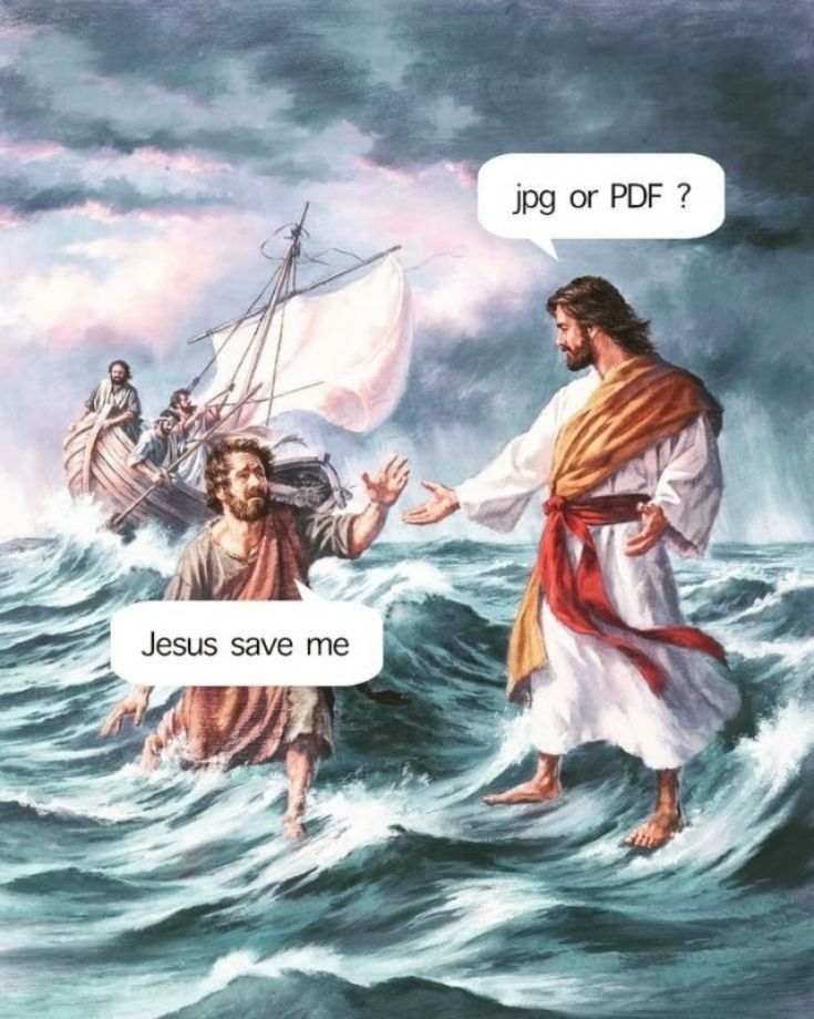 Jesus save me, jpg or PDF ?