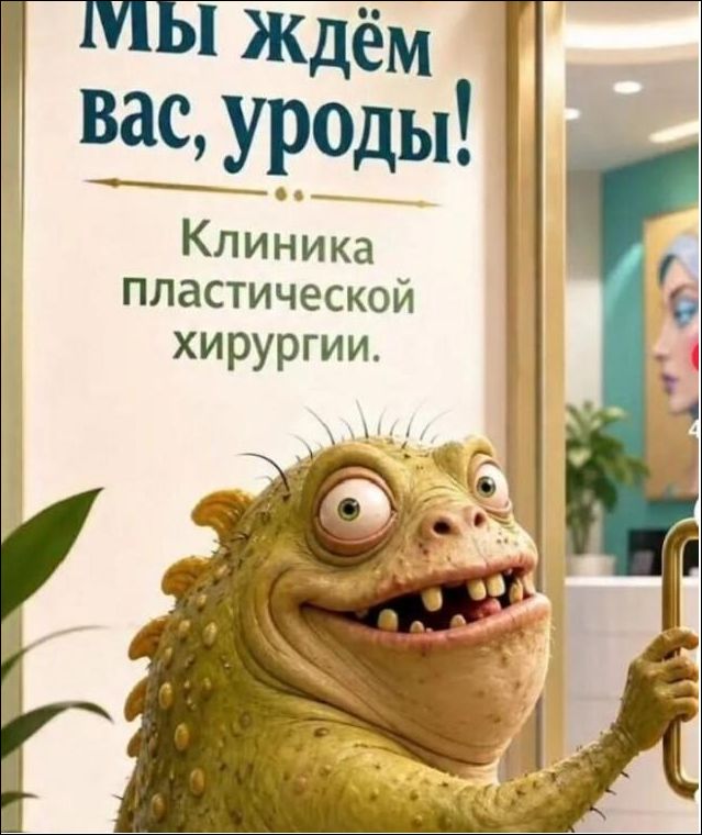 МЫ ЖДЁМ ВАС, УРОДЫ! Клиника пластической хирургии.