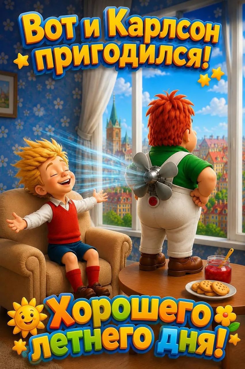 Вот и Карлсон пригодился! Хорошего летнего дня!