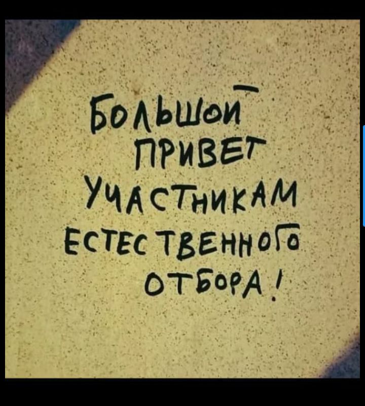 Большой привет участникам естественного отбора!