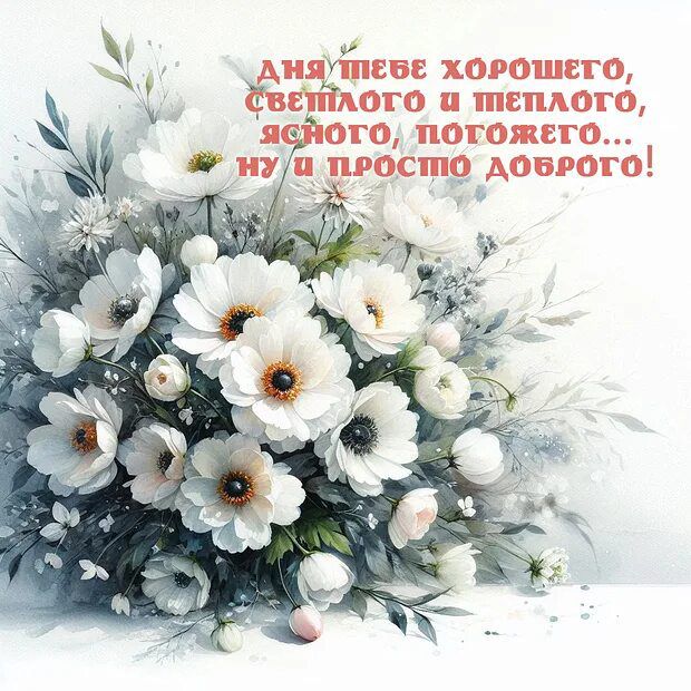 ДНЯ ТЕБЕ ХОРОШЕГО, СВЕТЛОГО И ТЕПЛОГО, ЯСНОГО, ПОГОЖЕГО... НУ И ПРОСТО ДОБРОГО!