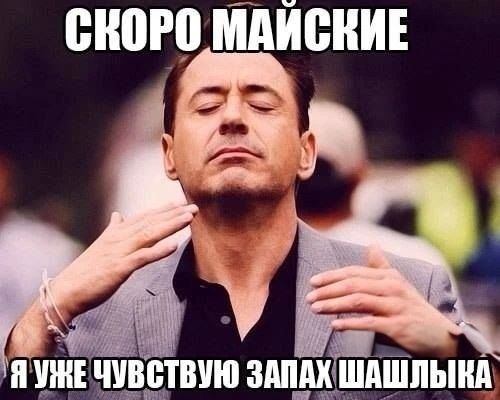 СКОРО МАЙСКИЕ Я УЖЕ ЧУВСТВУЮ ЗАПАХ ШАШЛЫКА
