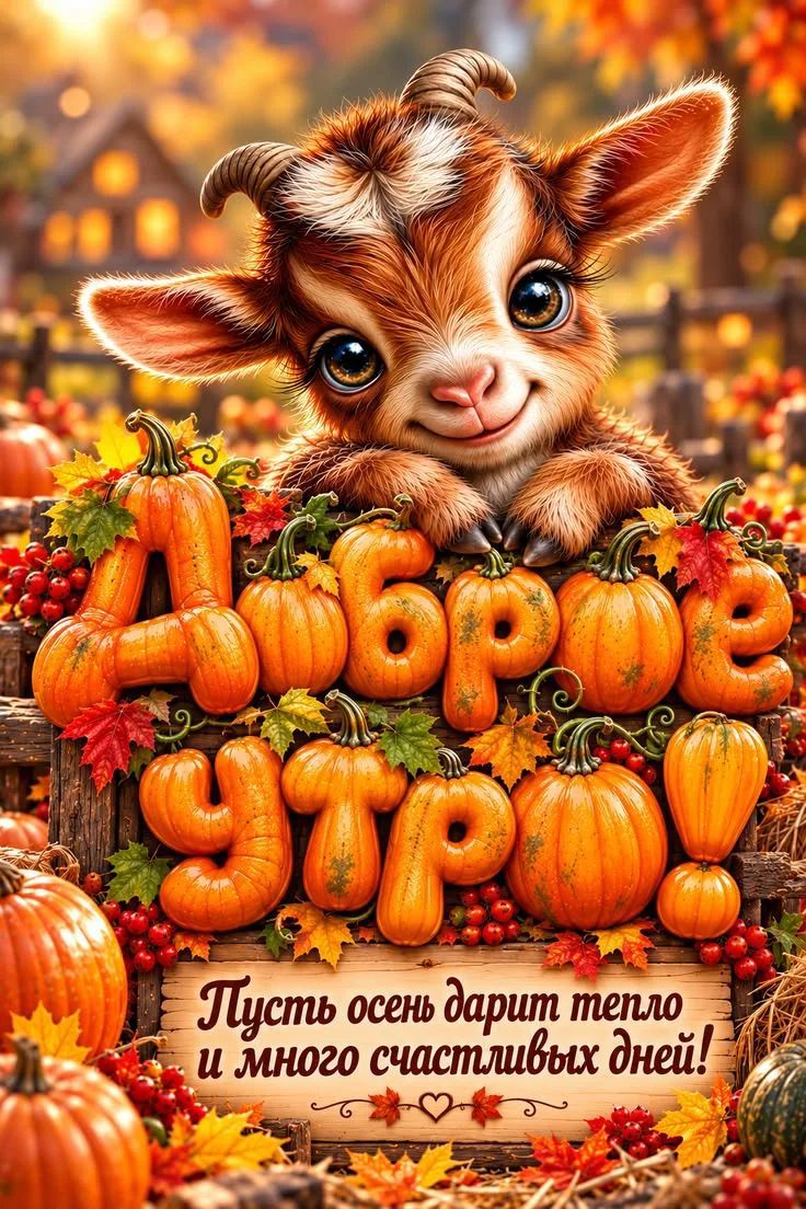 Доброе утро! Пусть осень дарит тепло и много счастливых дней!