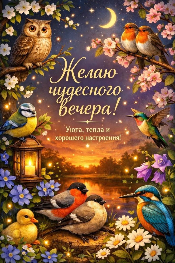 Желаю чудесного вечера! Уюта, тепла и хорошего настроения!