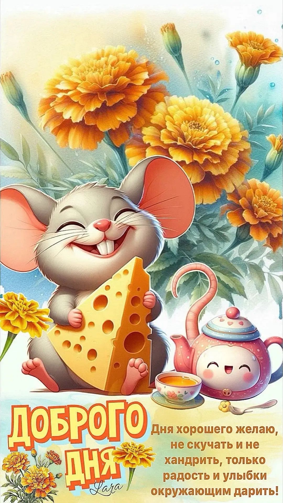 ДОБРОГО ДНЯ Дня хорошего желаю, не скучать и не хандрить, только радость и улыбки окружающим дарить!