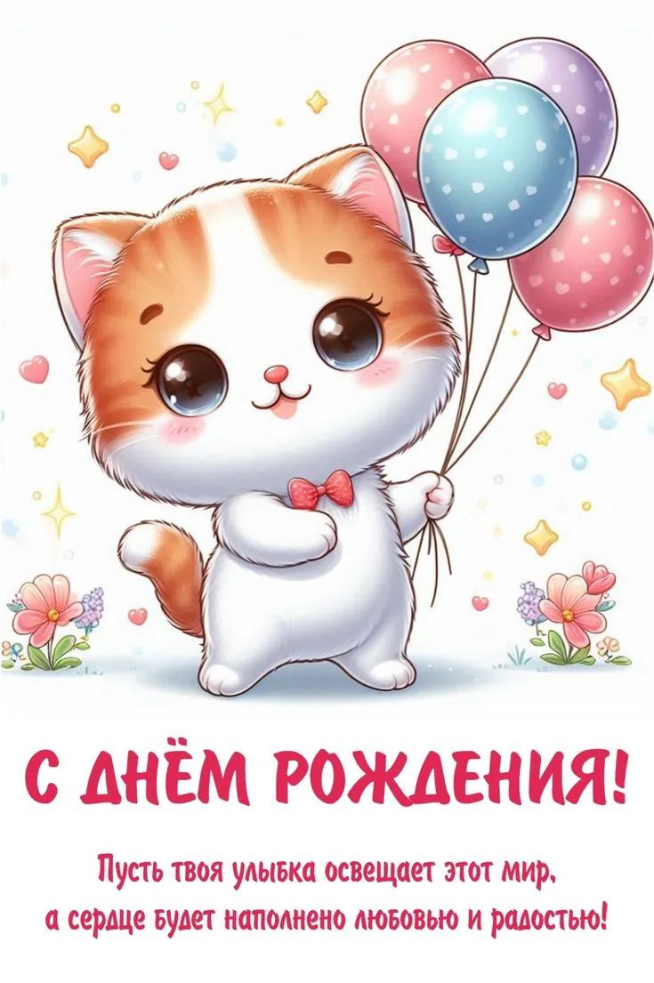 С ДНЁМ РОЖДЕНИЯ! Пусть твоя улыбка освещает этот мир, а сердце будет наполнено любовью и радостью!