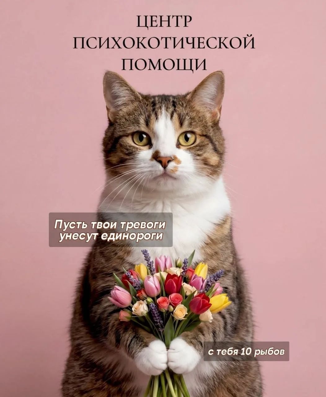 ЦЕНТР ПСИХОКОТИЧЕСКОЙ ПОМОЩИ Пусть твои тревоги унесут единороги с тебя 10 рыбов
