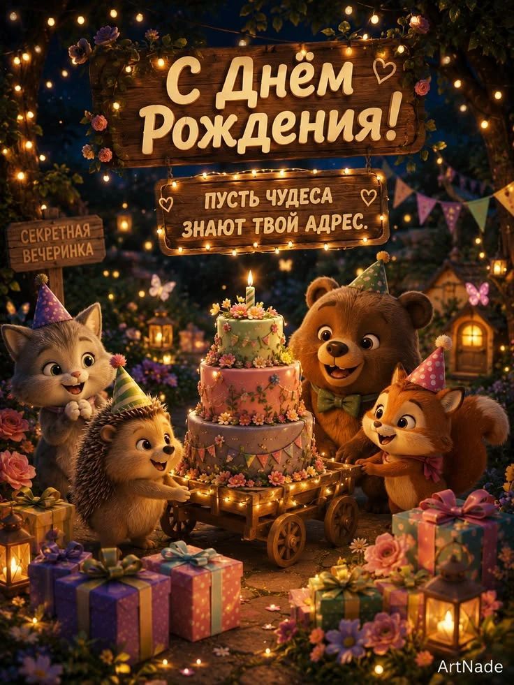 С Днём Рождения! Пусть чудеса знают твой адрес. Секретная вечеринка.