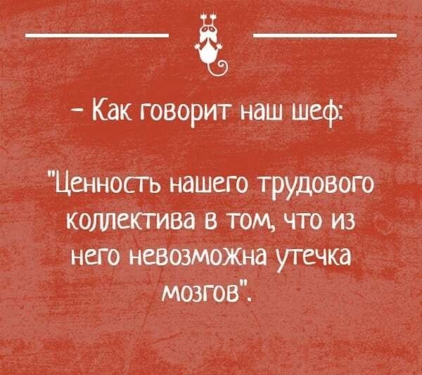Как говорит наш шеф: 