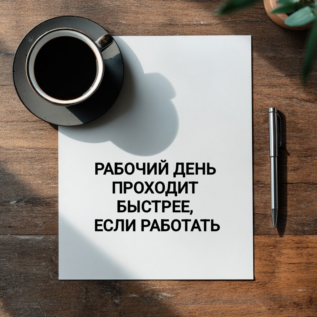 РАБОЧИЙ ДЕНЬ ПРОХОДИТ БЫСТРЕЕ, ЕСЛИ РАБОТАТЬ