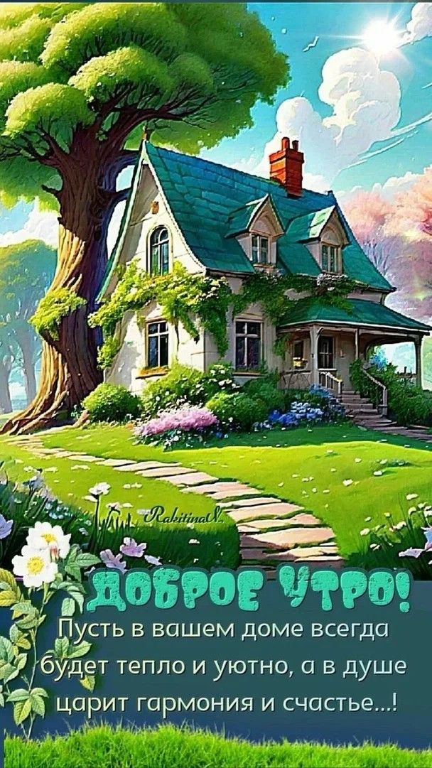 ДОБРОЕ УТРО! Пусть в вашем доме всегда будет тепло и уютно, а в душе царит гармония и счастье...!