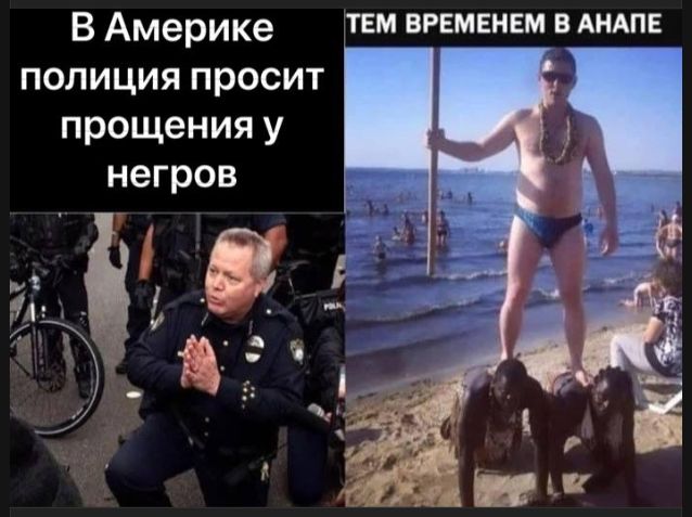 В Америке полиция просит прощения у негров. ТЕМ ВРЕМЕНЕМ В АНАПЕ