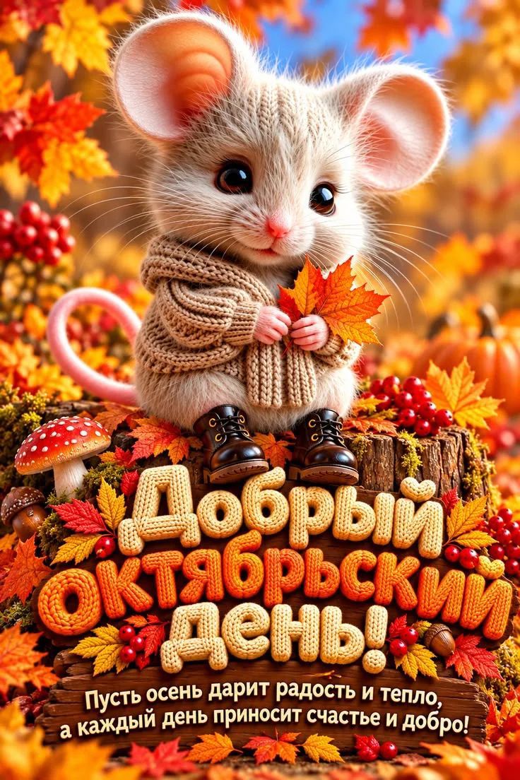 Добрый октябрьский день! Пусть осень дарит радость и тепло, а каждый день приносит счастье и добро!