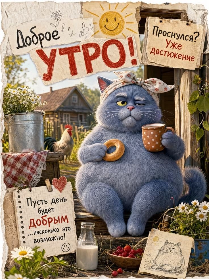 Доброе утро! Проснулся? Уже достижение. Пусть день будет добрым... насколько это возможно!