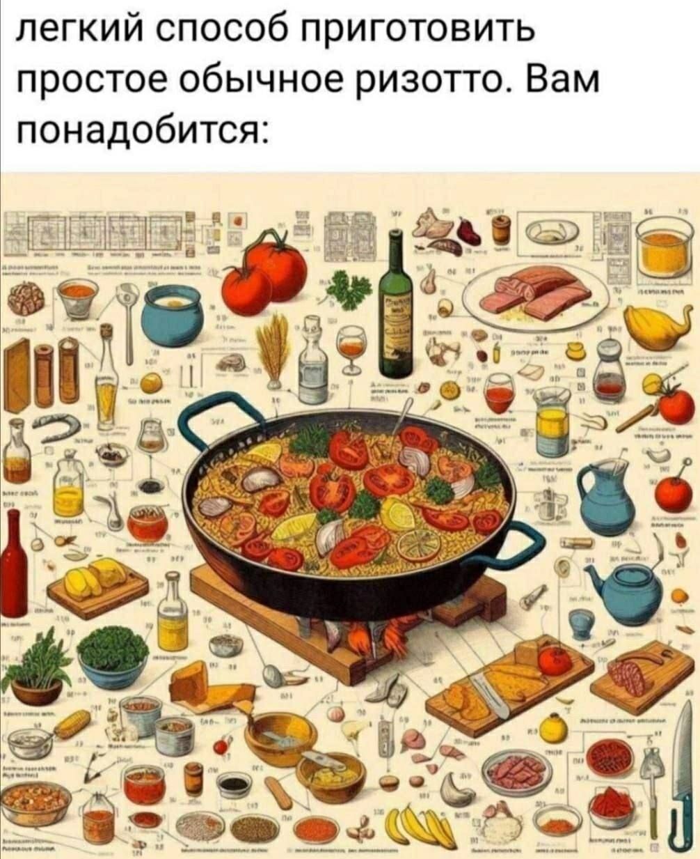 легкий способ приготовить простое обычное ризотто. Вам понадобится: